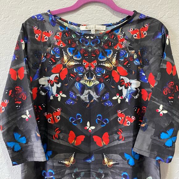 Lovers + Friends Women's Butterfly Print Dress Size Medium - Picture 2 of 11
